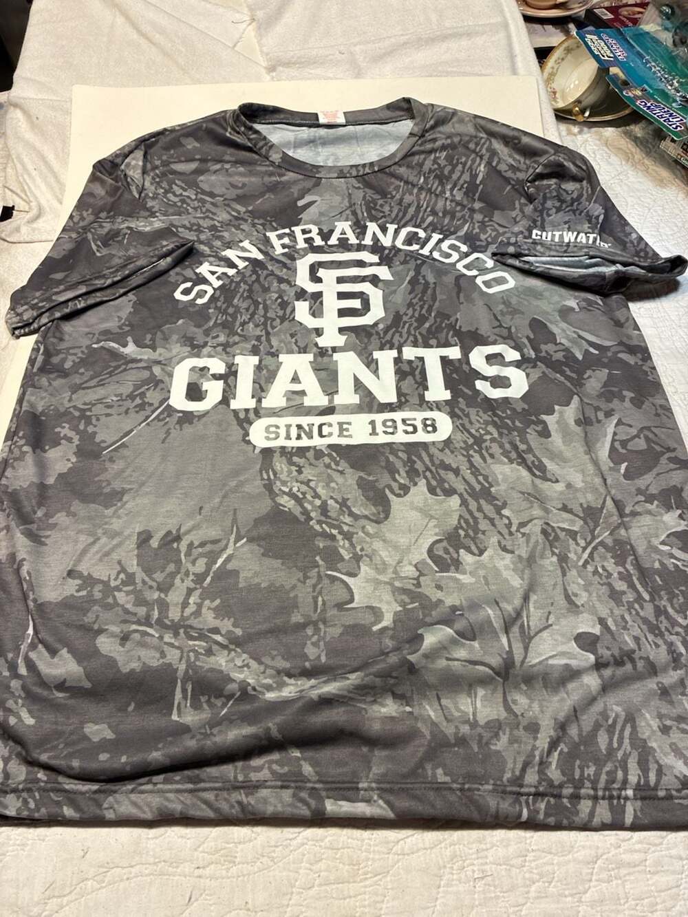 San Francisco Giants Since 1958 Grey Camo T-Shirt XL Cutwater